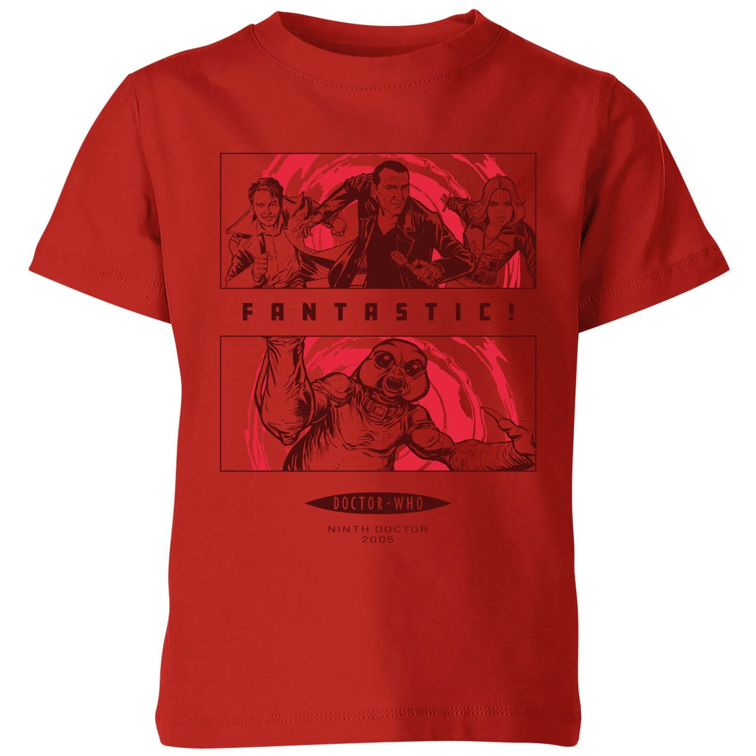 T-Shirt Enfant Doctor Who 9th Doctor - Rouge