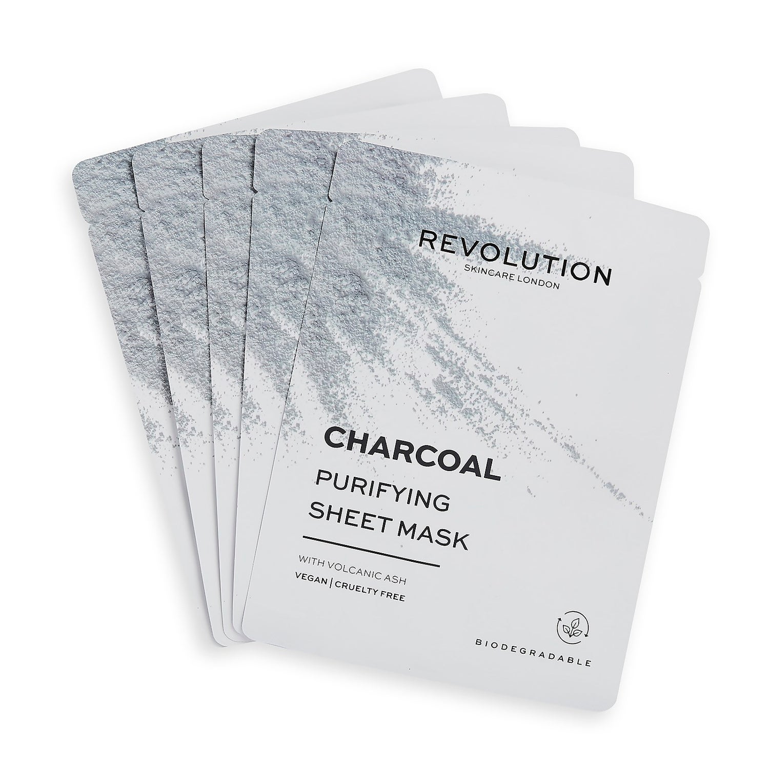 Revolution Skincare Biodegradable Purifying Charcoal Sheet Mask Set