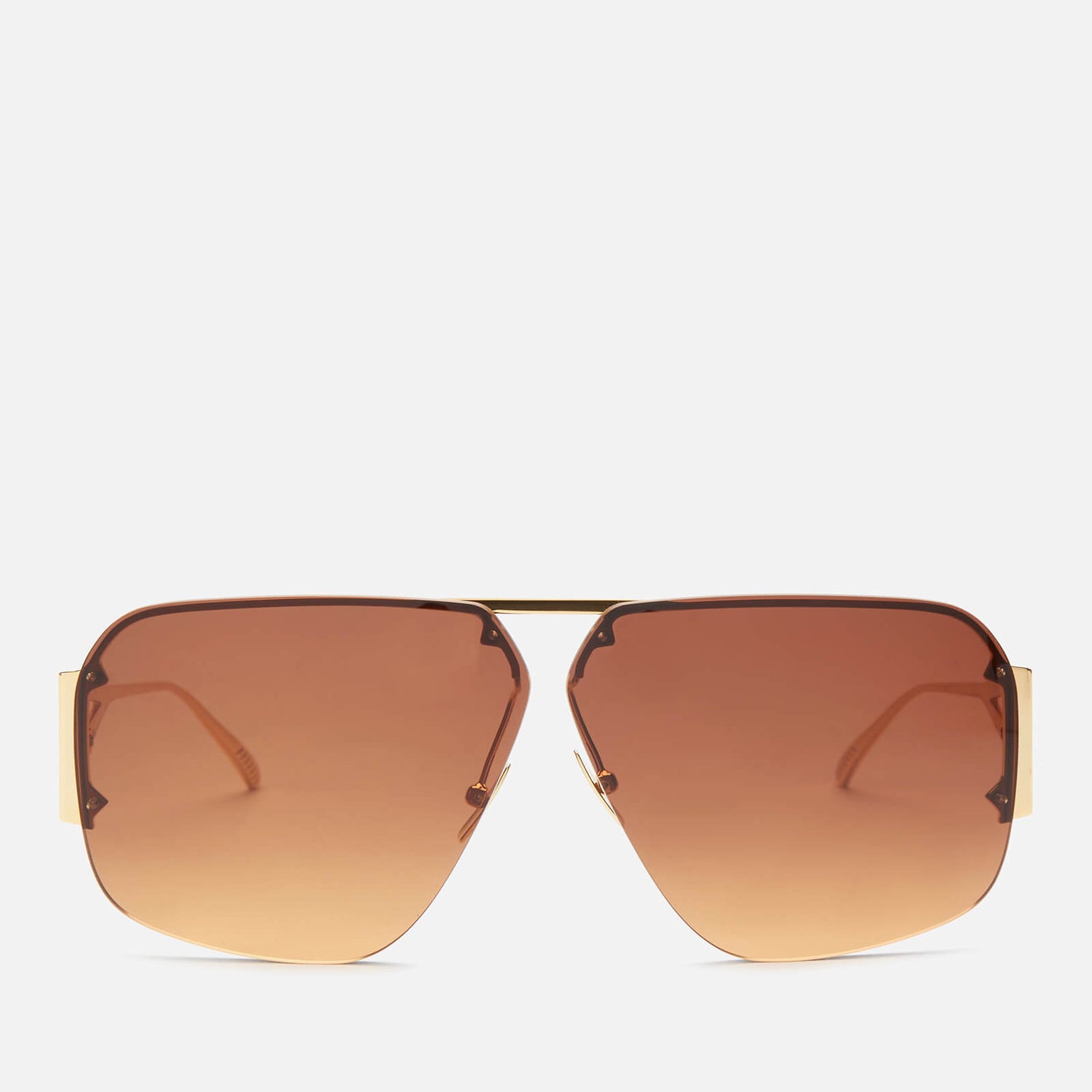 Bottega Veneta Women's Aviator Sunglasses - Gold/Orange