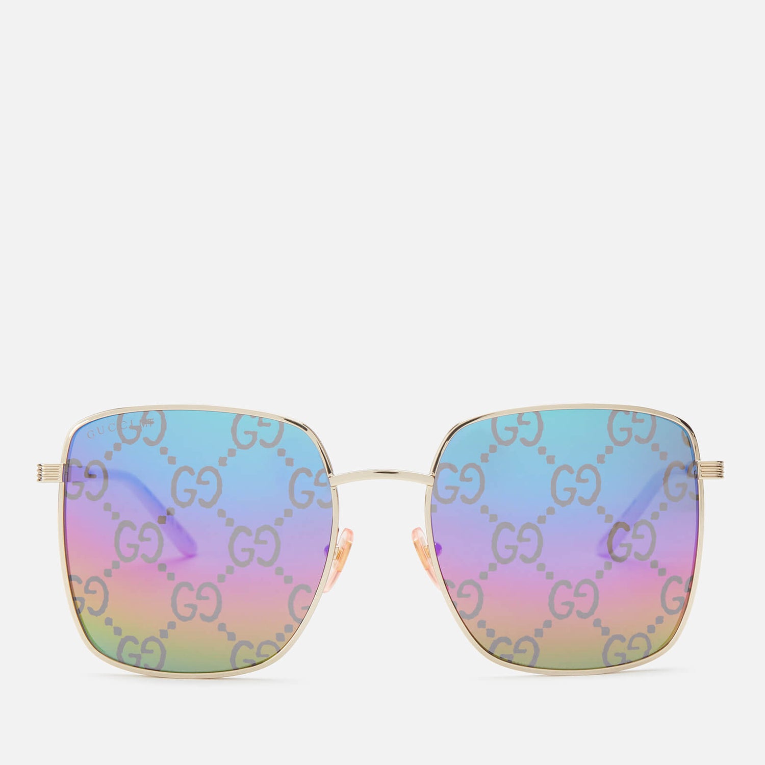 Gucci Women's Monogram Sunglasses - Gold/Multi