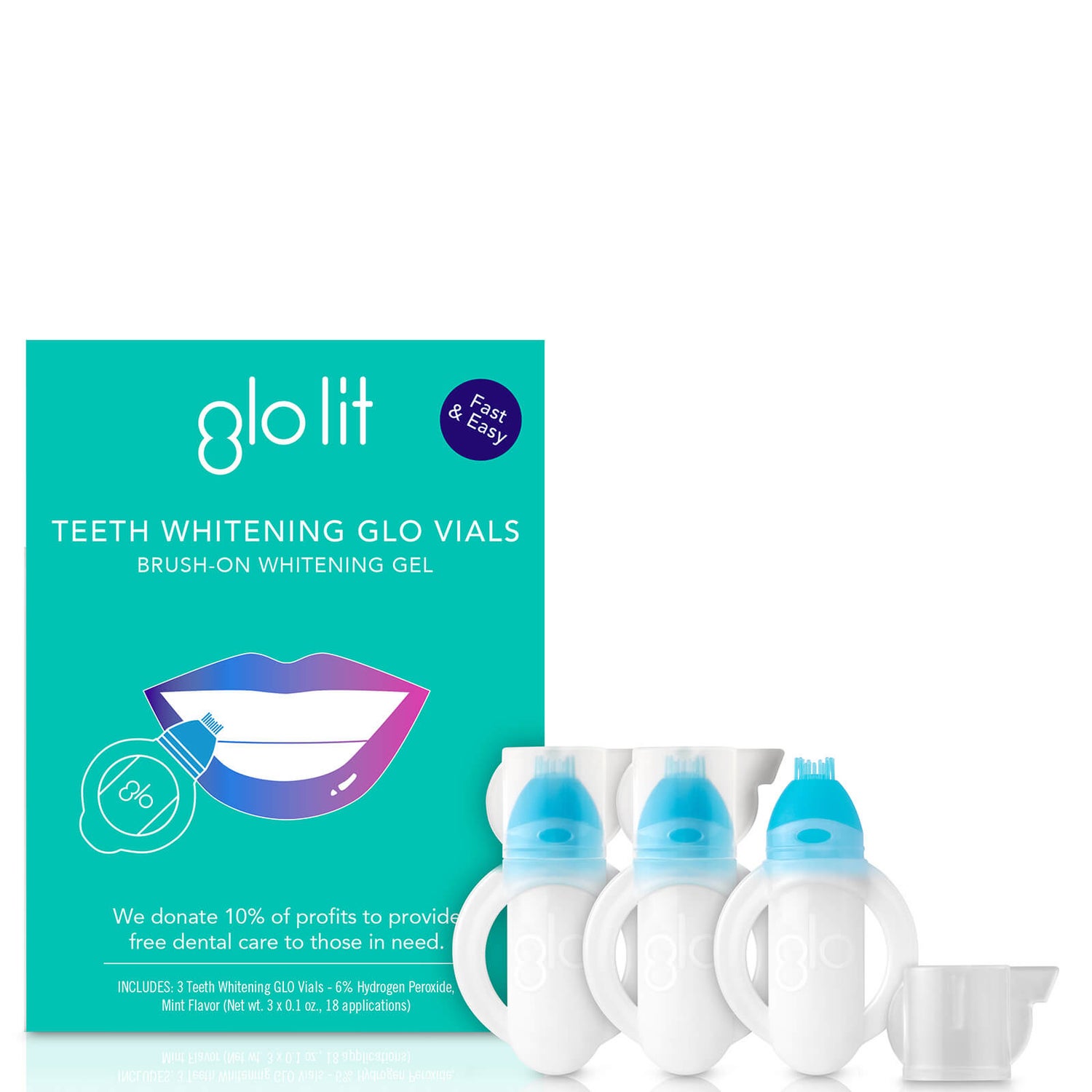 GLO Science GLO Lit Teeth Whitening GLO Vials - 3 GLO Vials