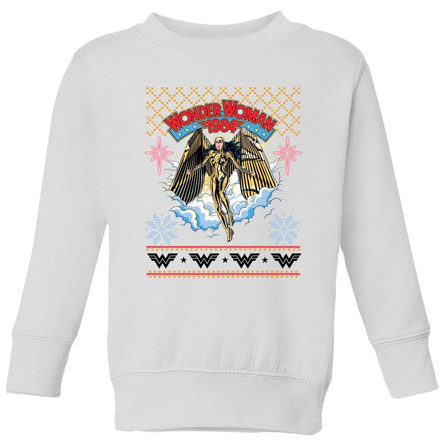 Wonder Women 1984 Kids Sweatshirt White Clothing Zavvi UK