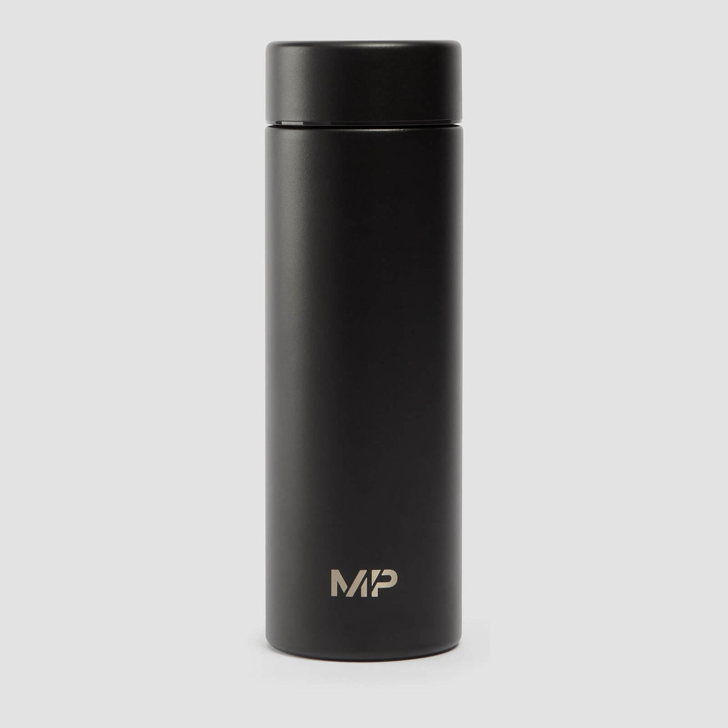 MP grote metalen waterfles - Zwart - 750 ml