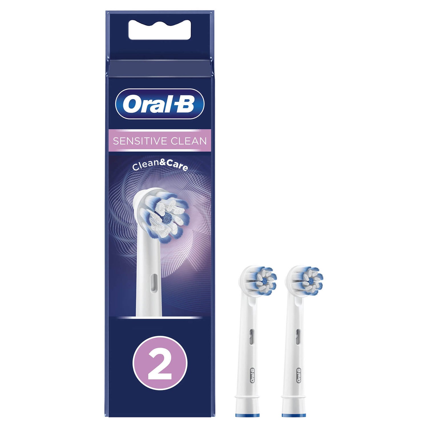 Oral-B Sensitive Clean Opzetborstels, 2 Stuks