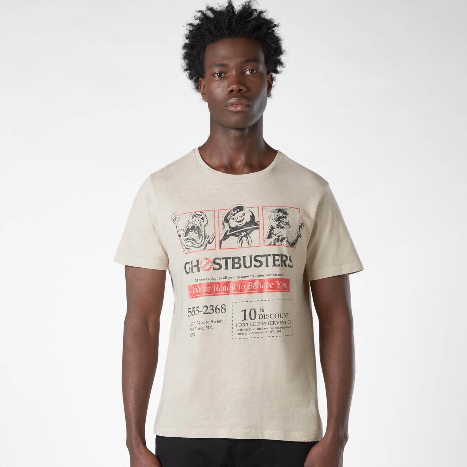 Ghostbusters Flyer T-shirt unisexe - Blanc Vintage Wash