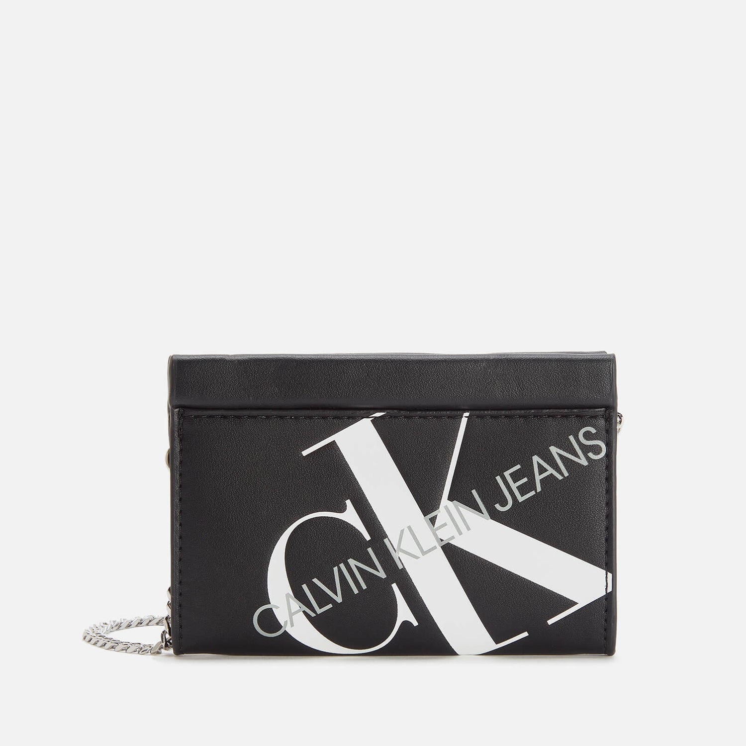 Calvin Klein Jeans Women's Logo Chain Cardcase Cross Body Bag - Black