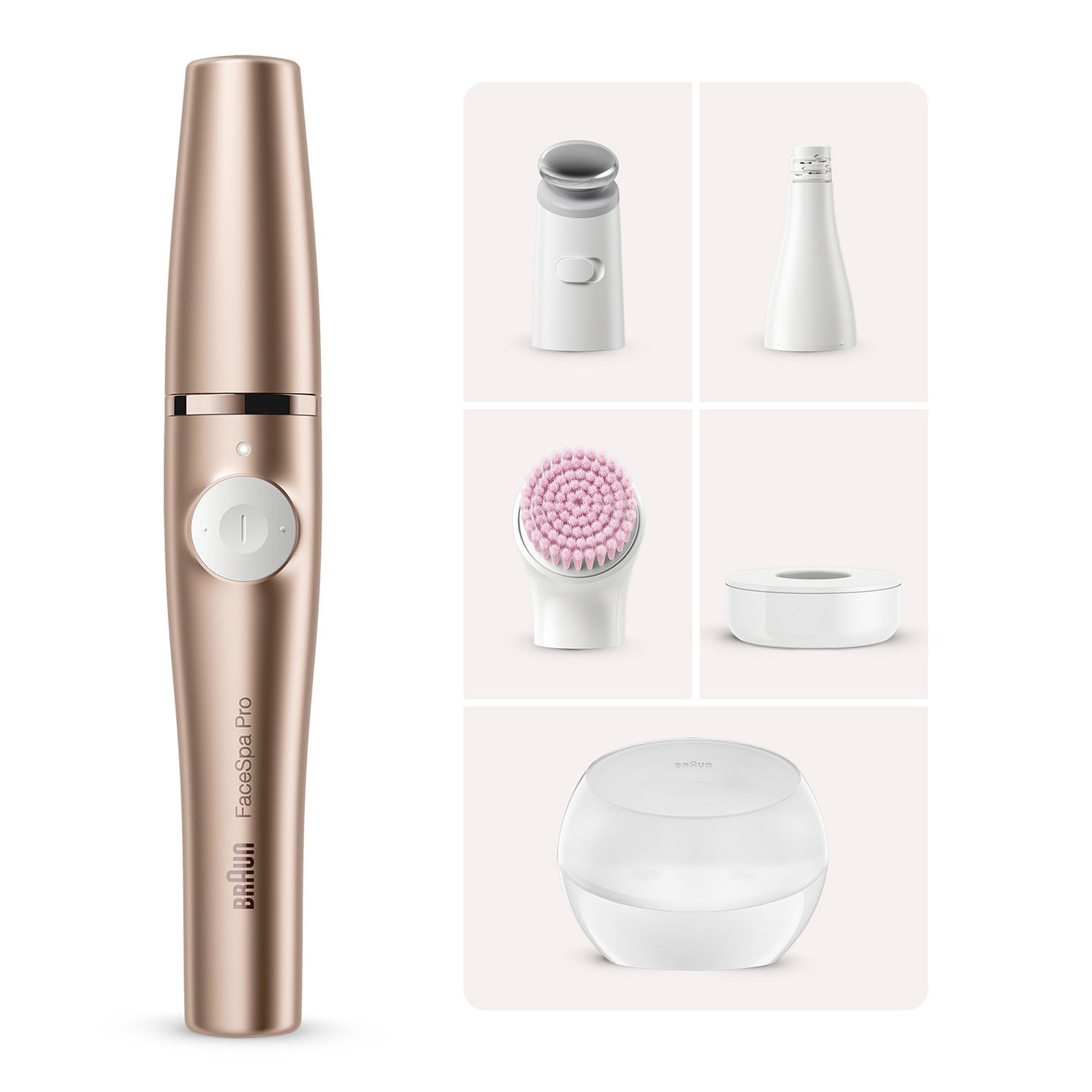 Braun FaceSpa Pro 921 Facial Epilator, Beauty Storage Case and 4 Extras