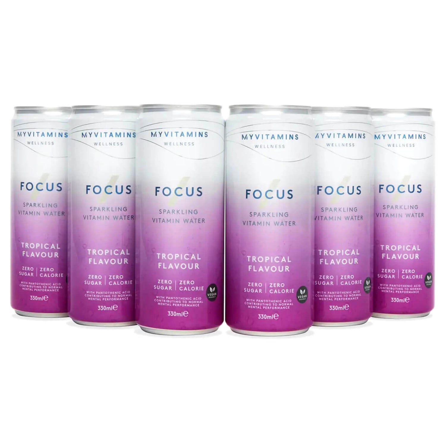 Focus Sparkling Vitamin Water (6 Pack)