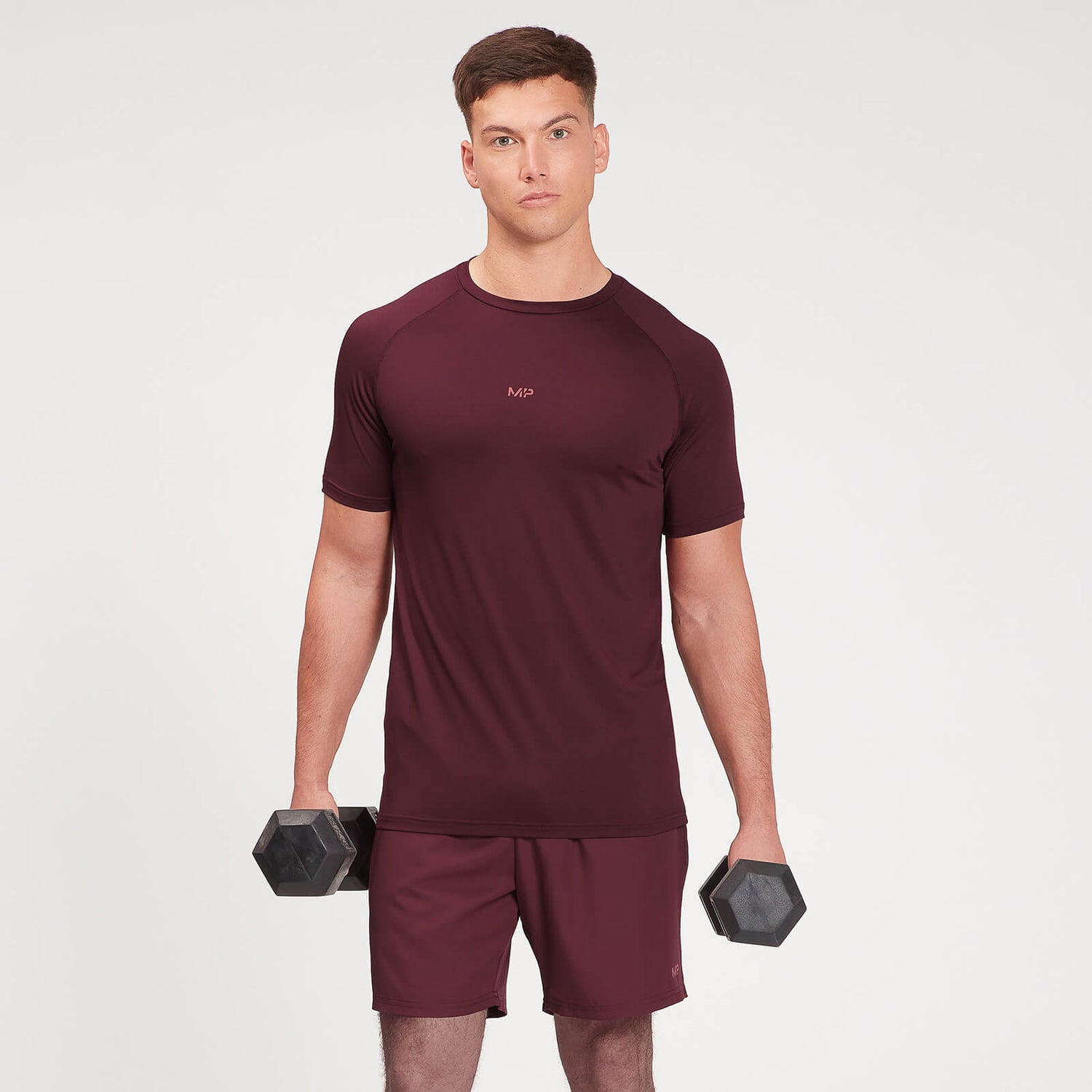 MP Men's Fade Graphic Training Short Sleeve T-Shirt - Washed Oxblood - XXS