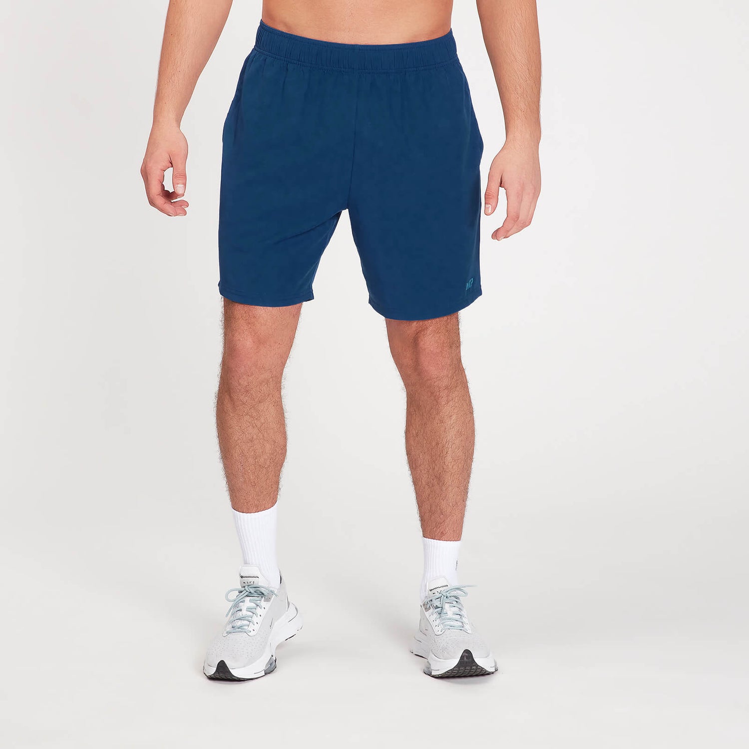 Pantaloncini sportivi con stampa effetto sfumato MP da uomo - Blu scuro