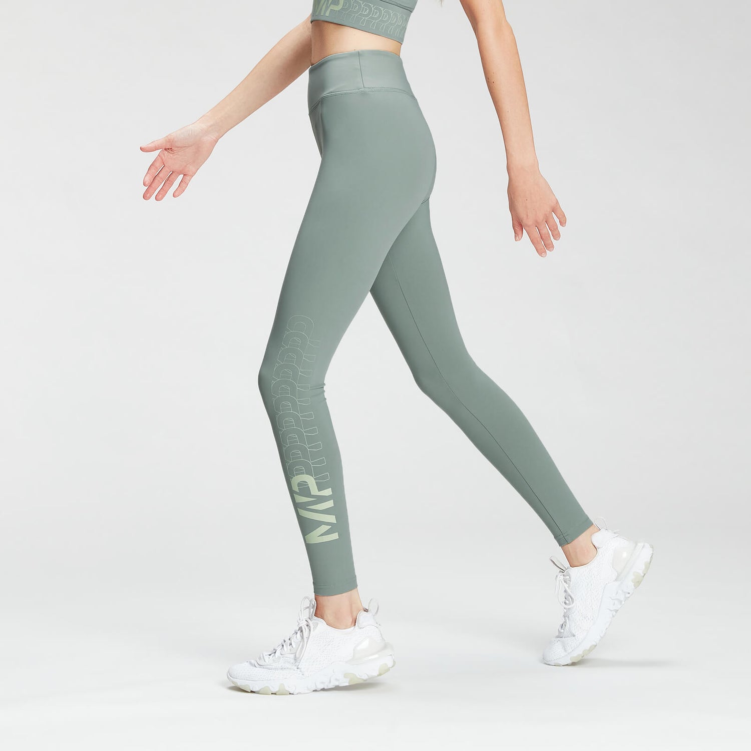 MP Women's Fade Graphic Training Leggings - Washed Green - XXS