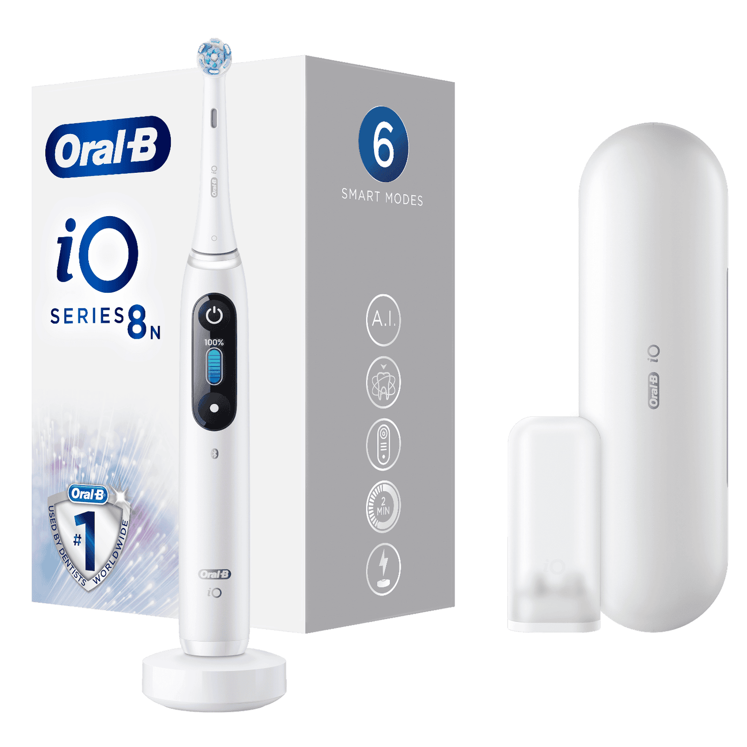Oral-B iO8n Elektrische Tandenborstel Wit
