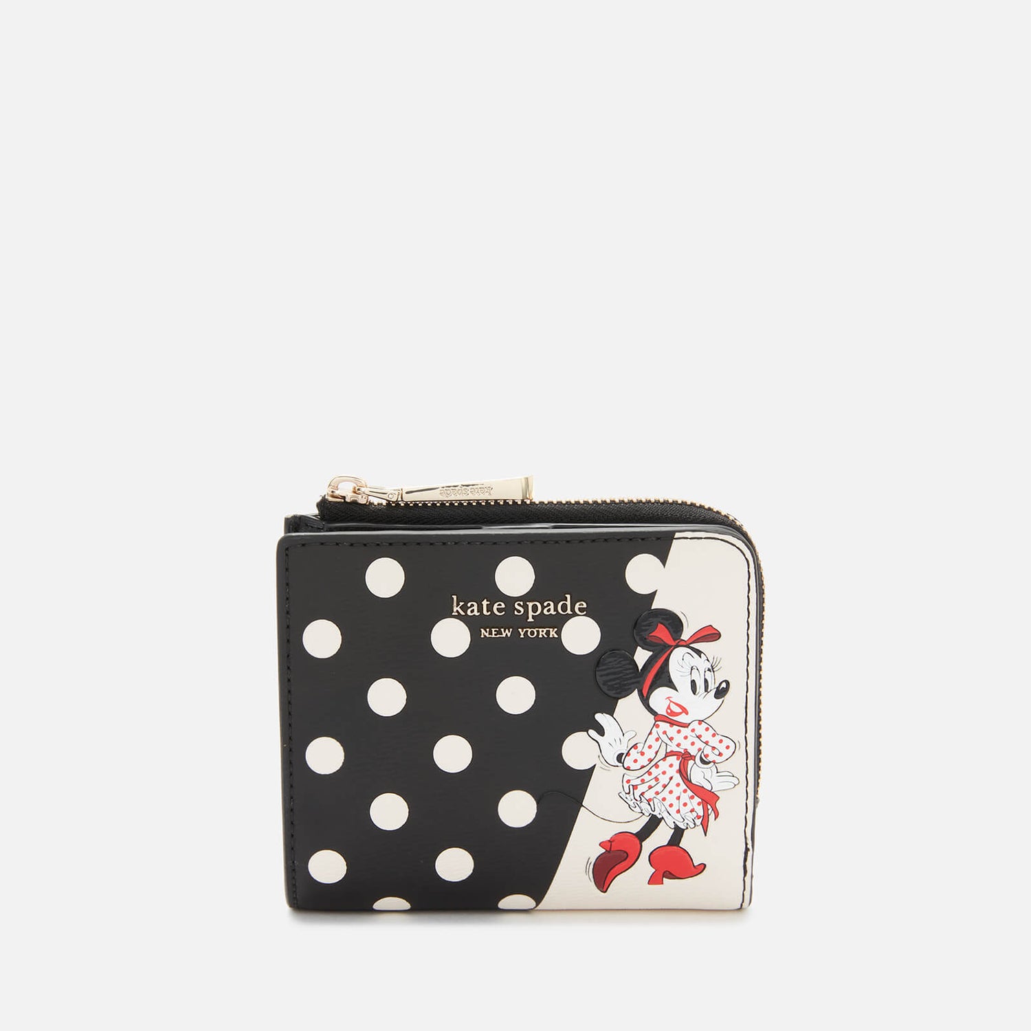 Kate Spade New York Women's Minnie Mouse Small Bifold Wallet - Black Multi