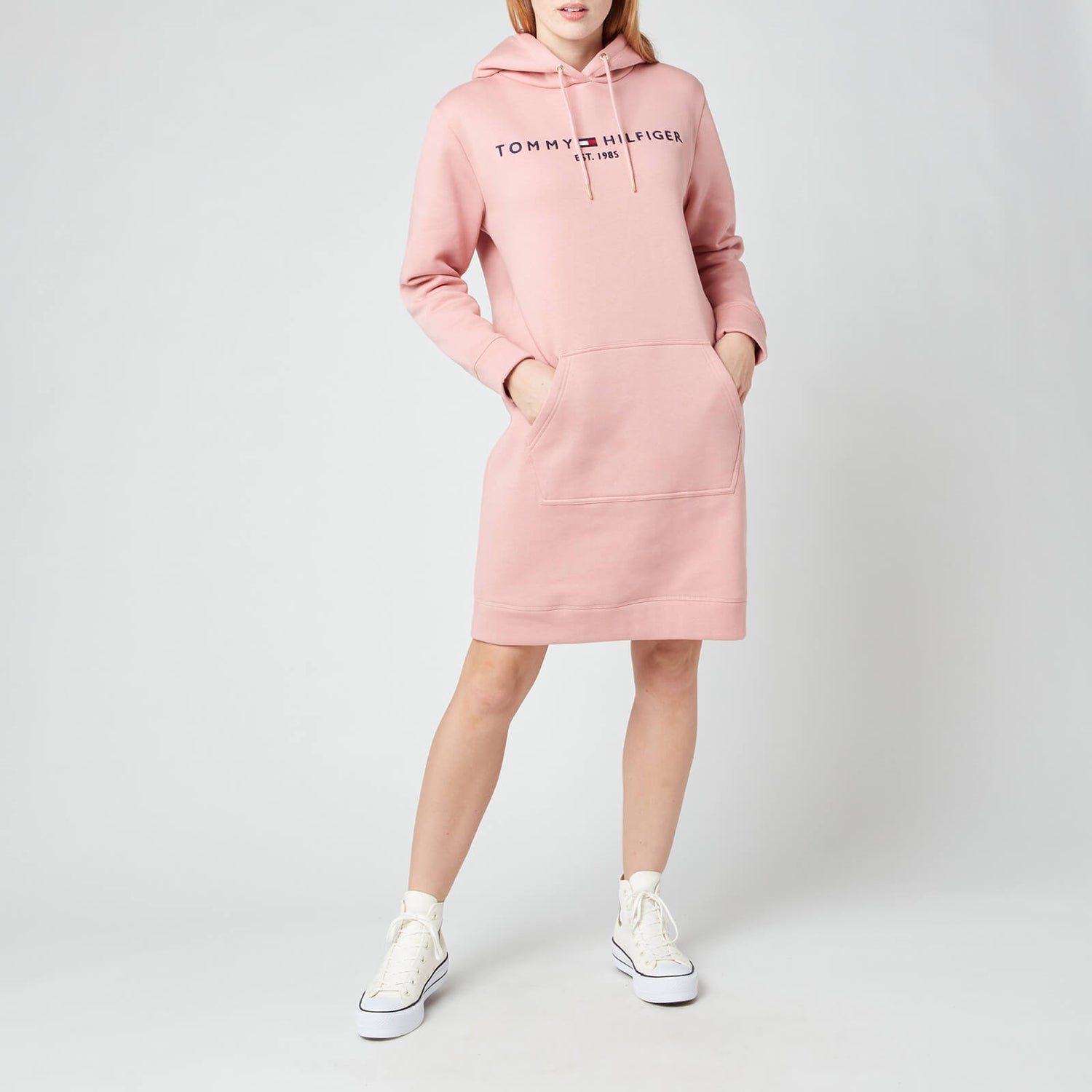 Tommy Hilfiger Women's TH Essentials Hilfiger Hoodie Dress - Soothing Pink