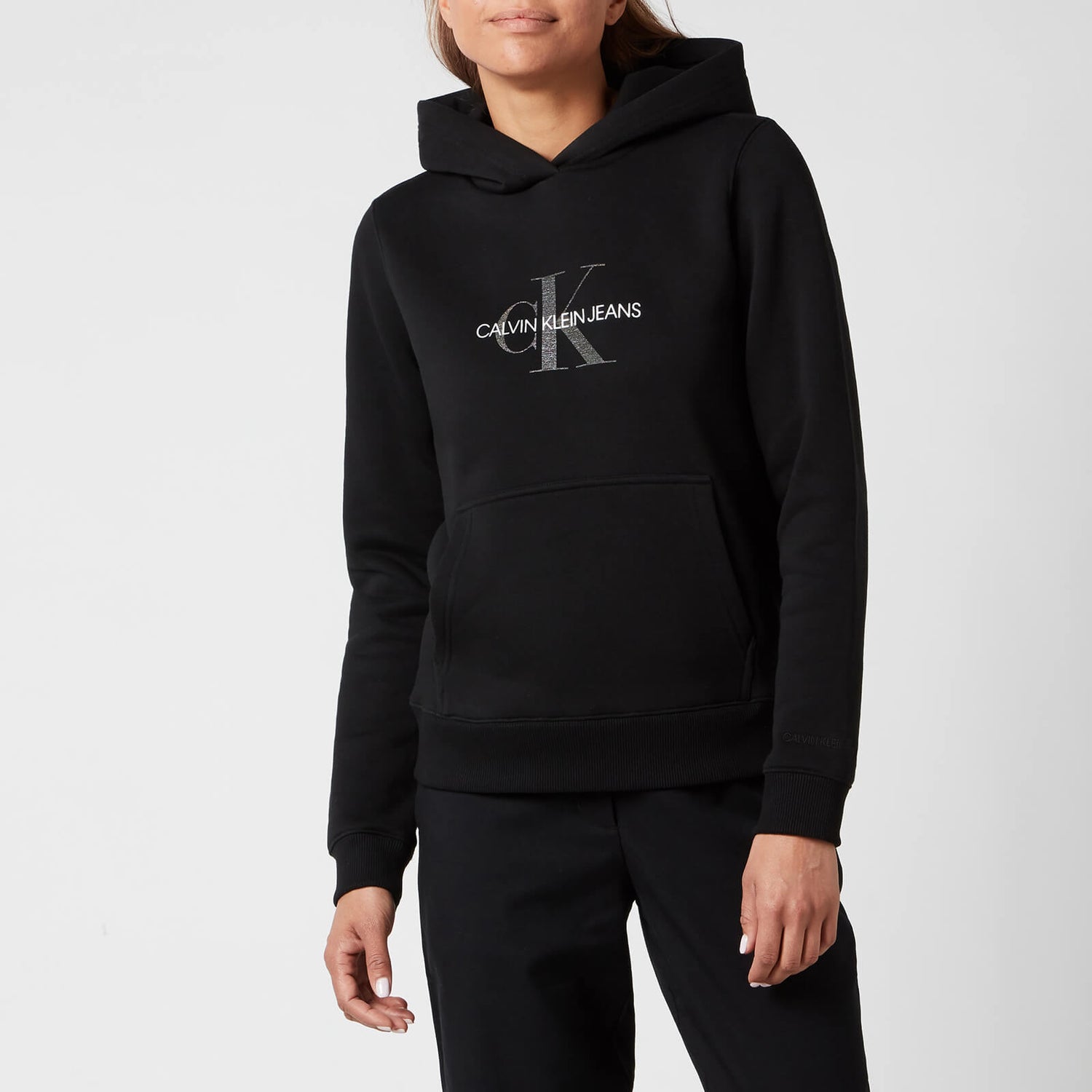Calvin Klein Jeans Women's Reflective Monogram Hoodie - CK Black