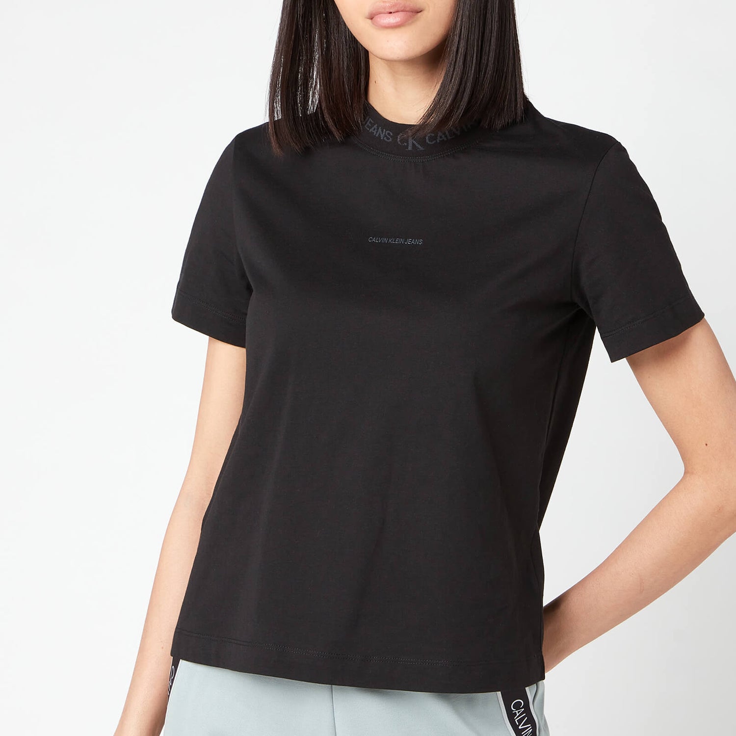 Calvin Klein Jeans Women's Logo Intarsia T-Shirt - CK Black