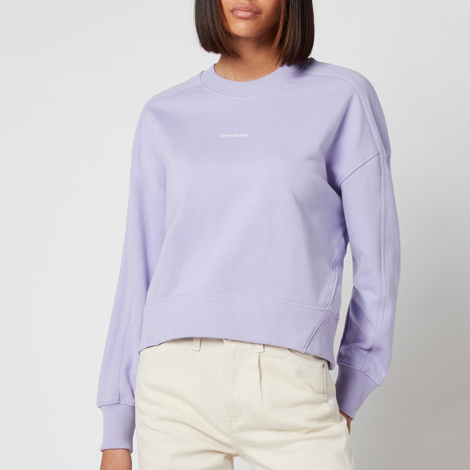 Calvin Klein Jeans Women's Micro Branding Sweatshirt - Palma Lilac
