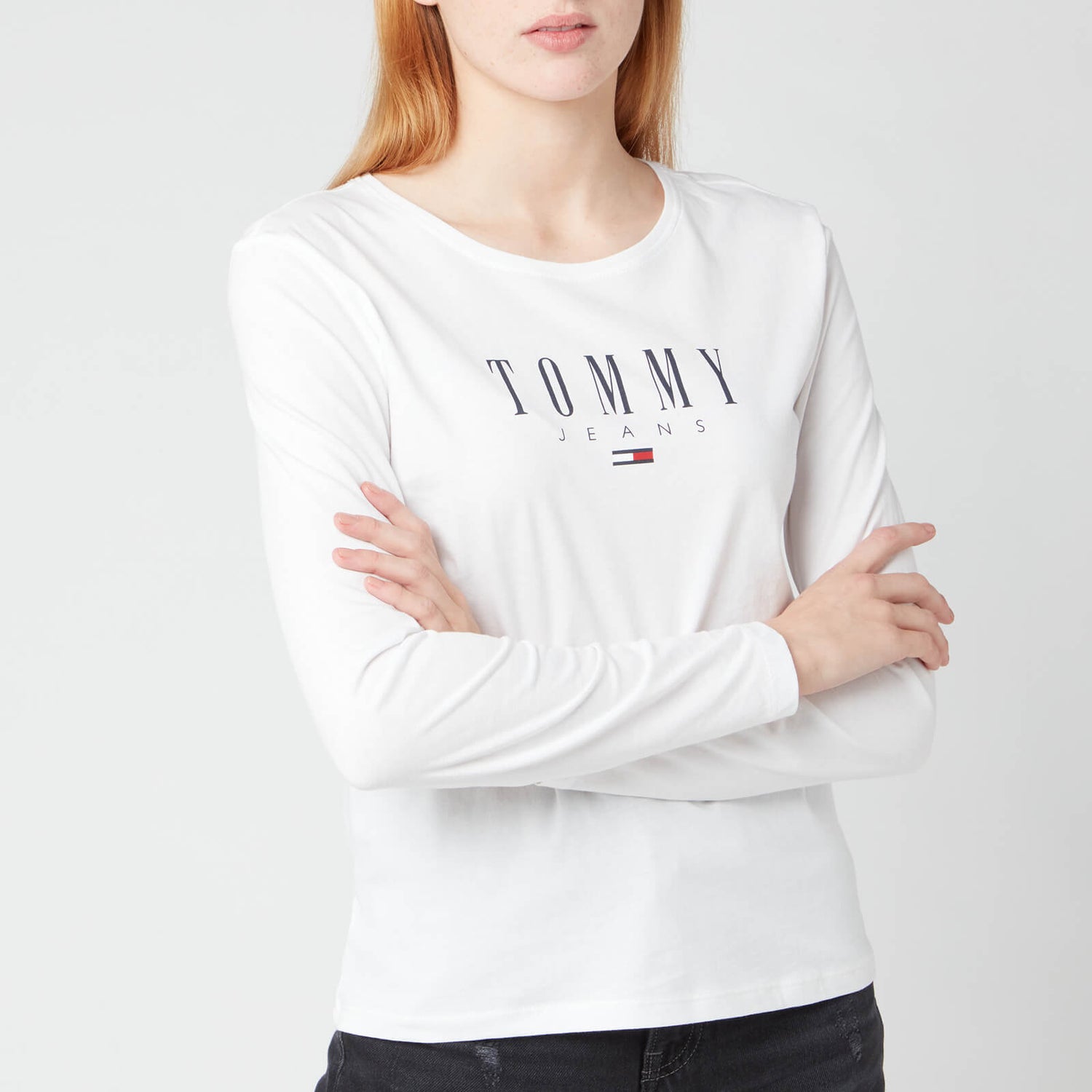 Tommy Jeans Women's TJW Slim Ls Lala T-Shirt - White