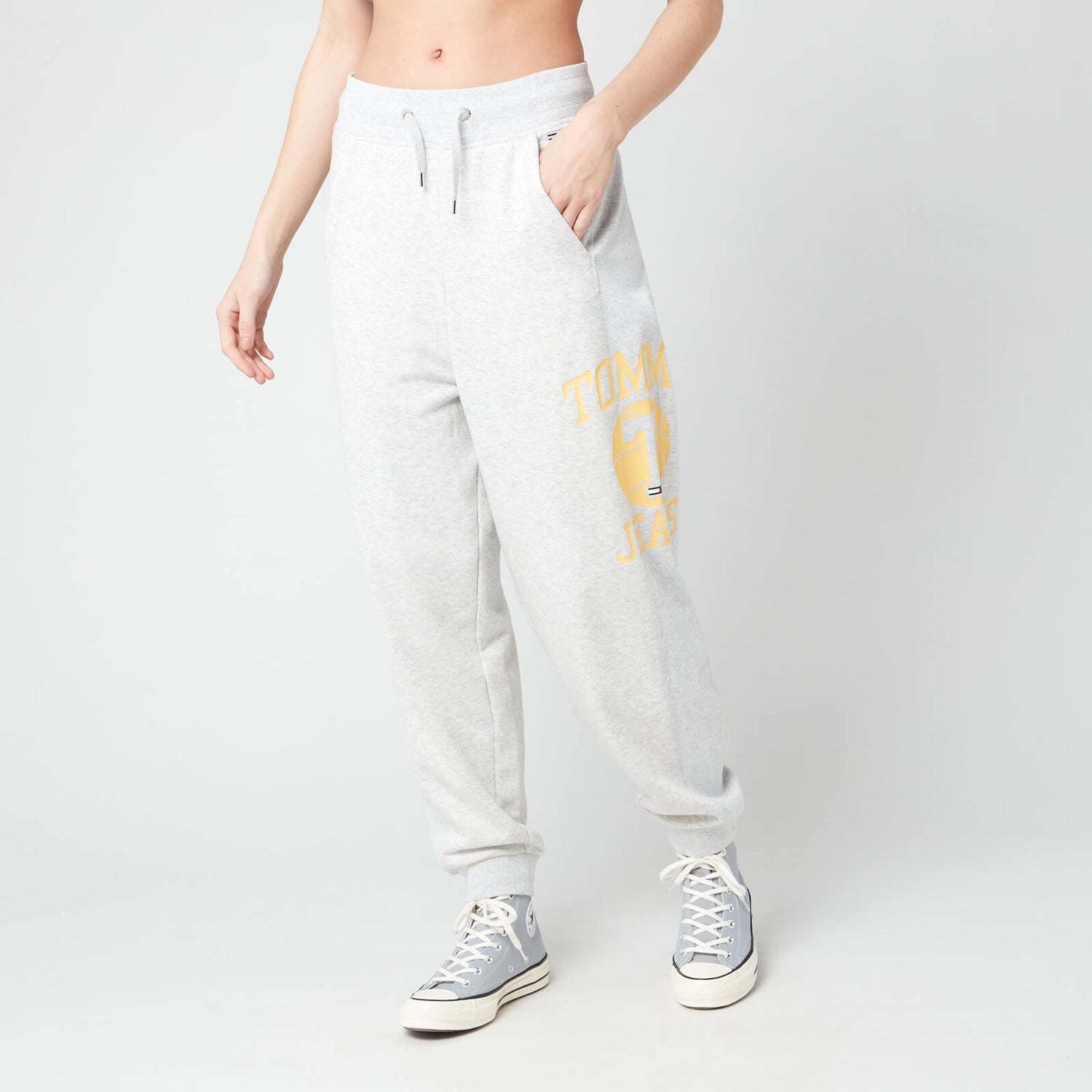 Tommy Jeans Women's TJW Relaxed Hrs Bball Sweatpants - Silver Grey HTR