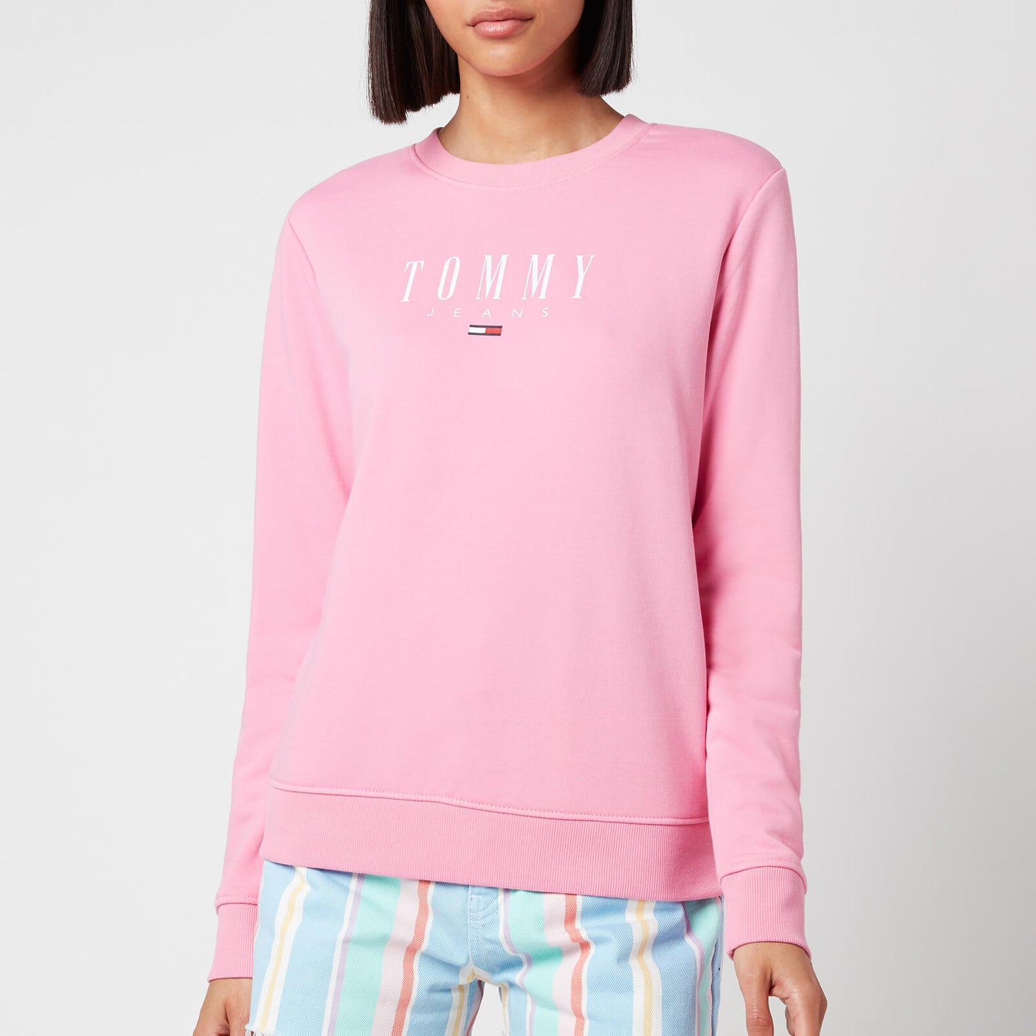 Tommy Jeans Women's TJW Regular Essential Logo Sweatshirt - Pink Daisy