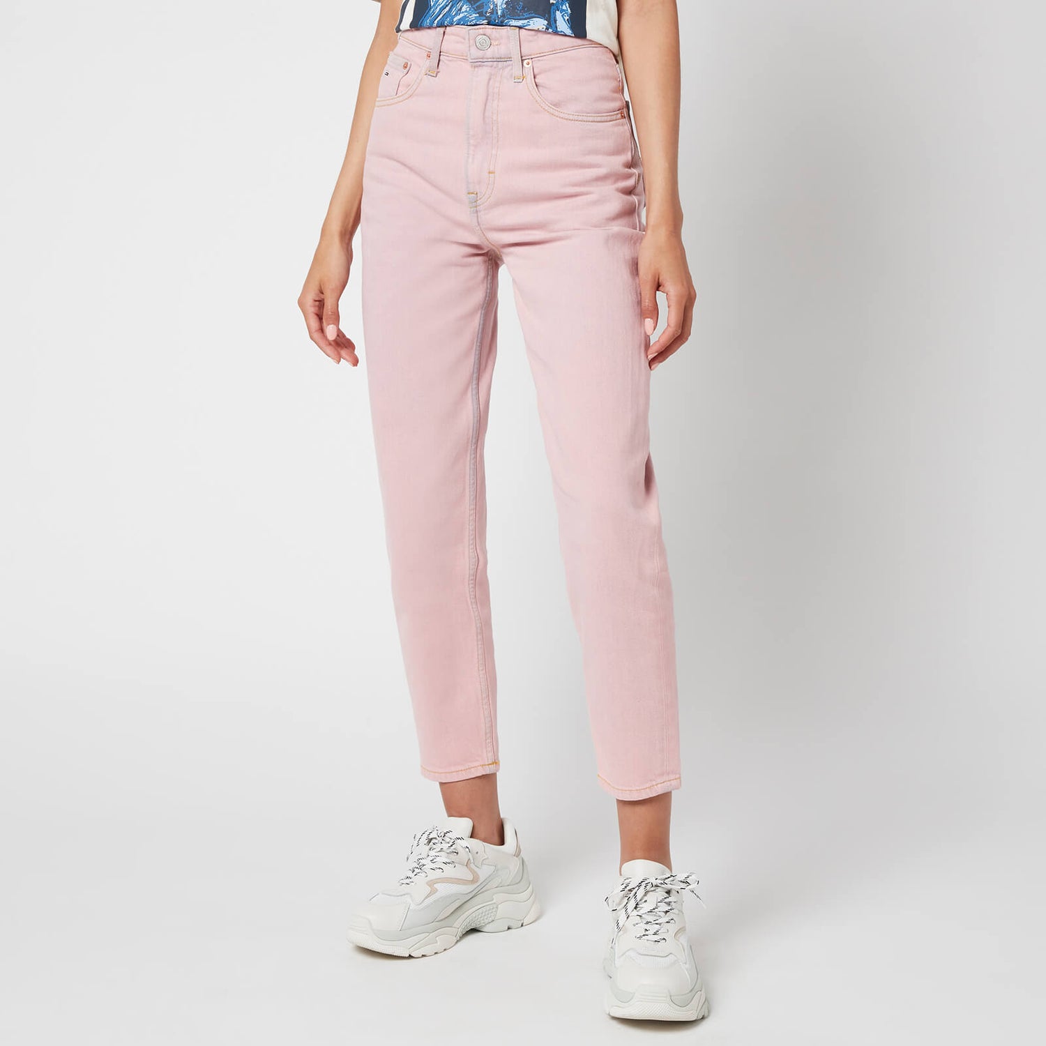 Tommy Jeans Women's Ultra Hr Tapered Mom Jeans - Pink Daisy
