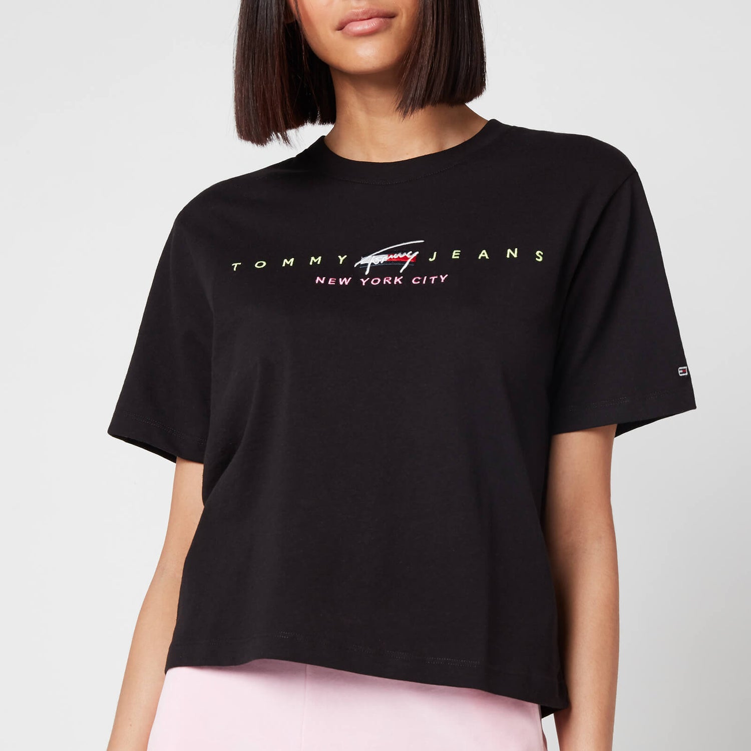 Tommy Jeans Women's TJW Bxy Crop Modern Logo T-Shirt - Black