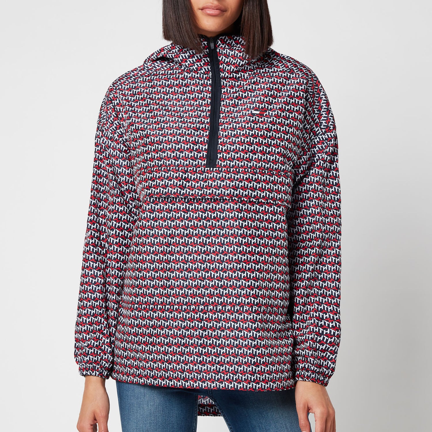 Tommy Sport Women's Pullover AOP PLY Jacket - Th Cube All Over Red