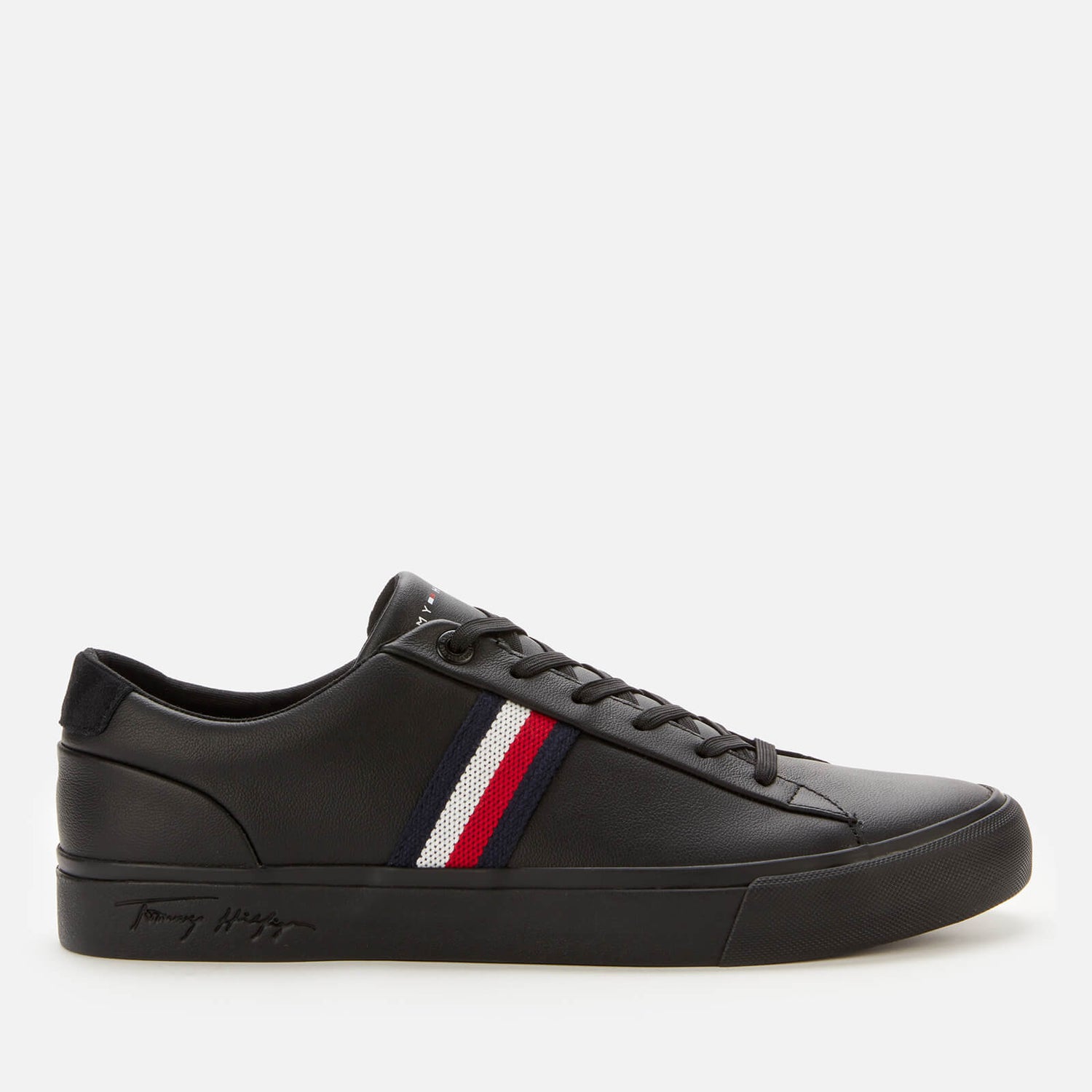 Tommy Hilfiger Men's Corporate Leather Low Top Trainers - Black