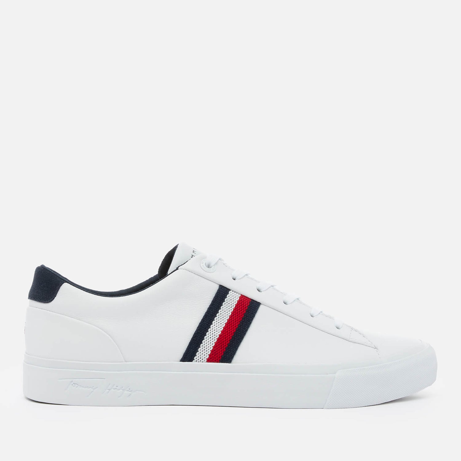 Tommy Hilfiger Men's Corporate Leather Low Top Trainers - White