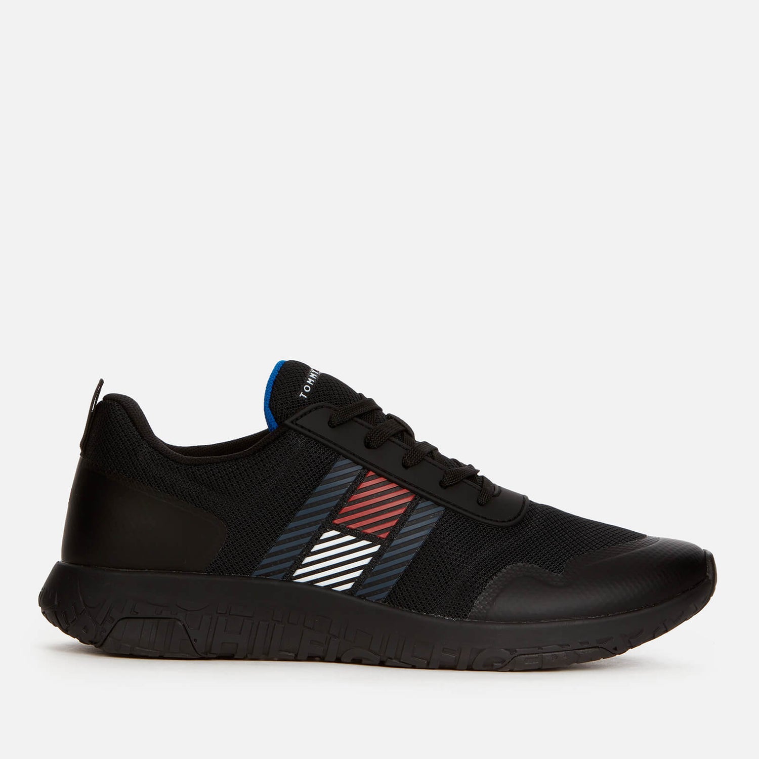 Tommy Hilfiger Men's Lightweight Flag Mix Running Style Trainers - Black