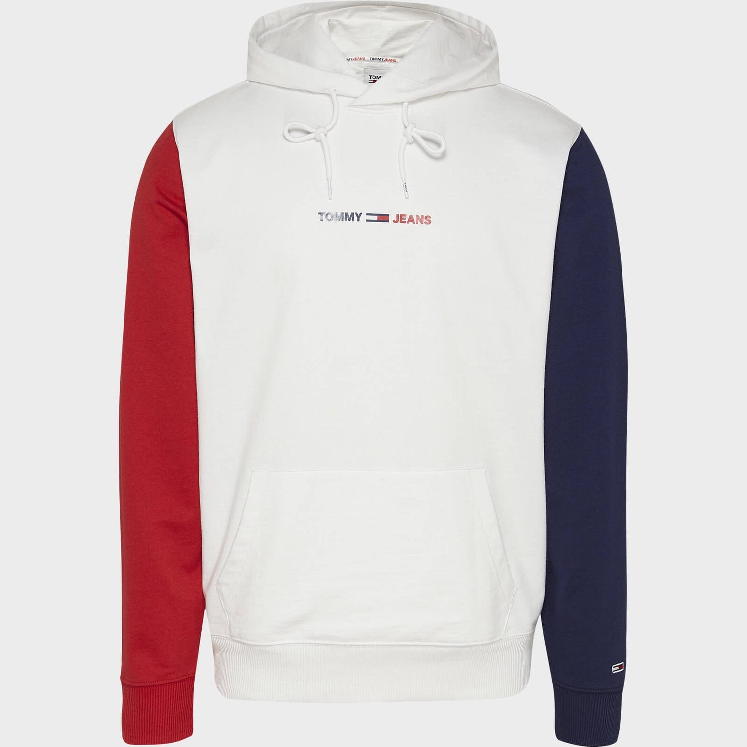 Tommy Jeans Men's Half And Half Colourblock Hoodie - White/Multi