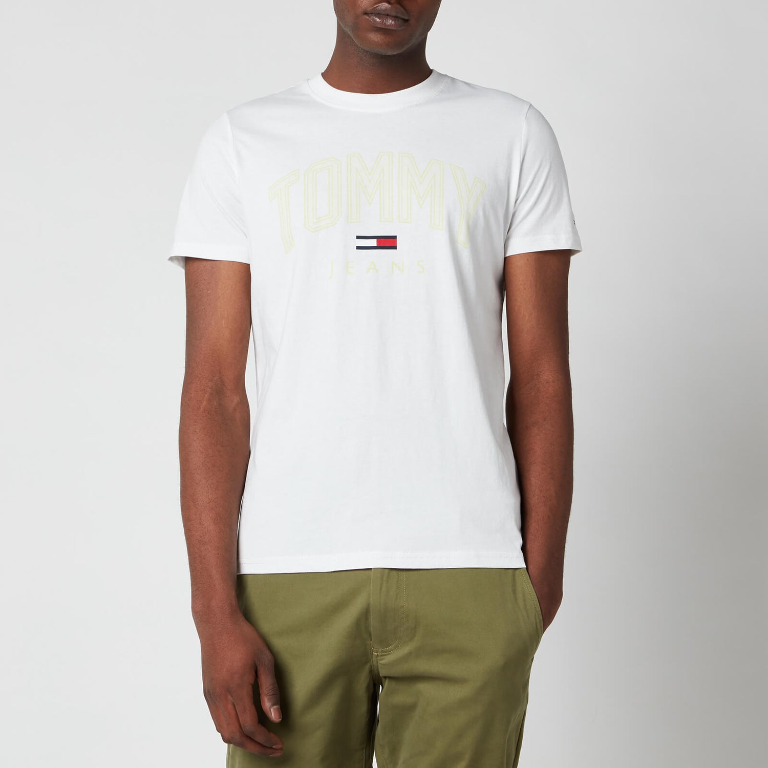 Tommy Jeans Men's Shadow Print Logo T-Shirt - White