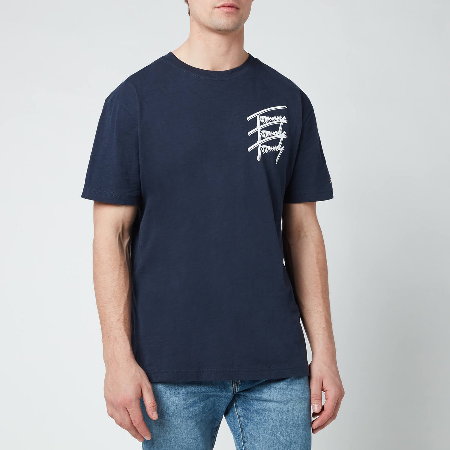 Tommy Jeans Men's Repeat Script Logo T-Shirt - Twilight Navy