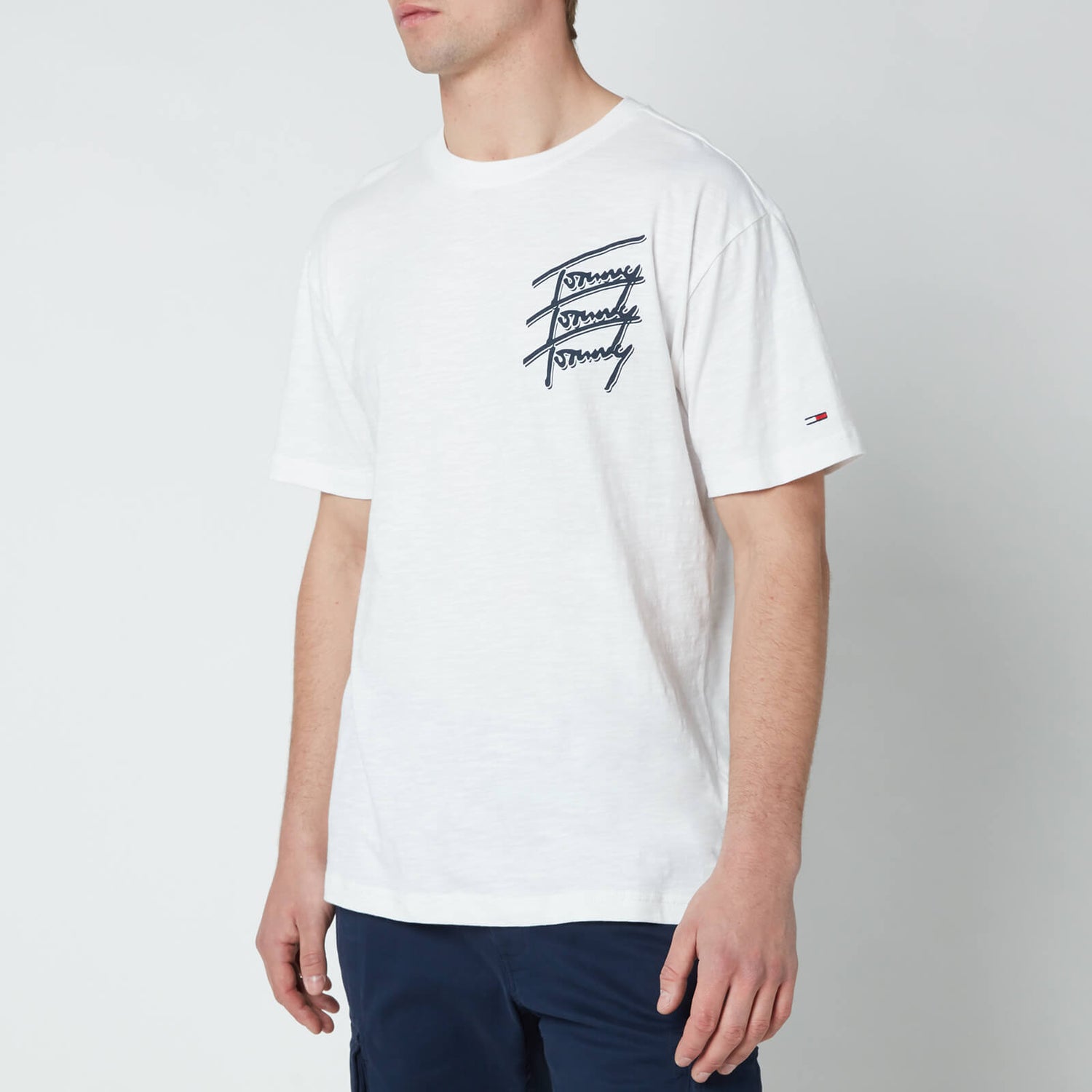 Tommy Jeans Men's Repeat Script Logo T-Shirt - White