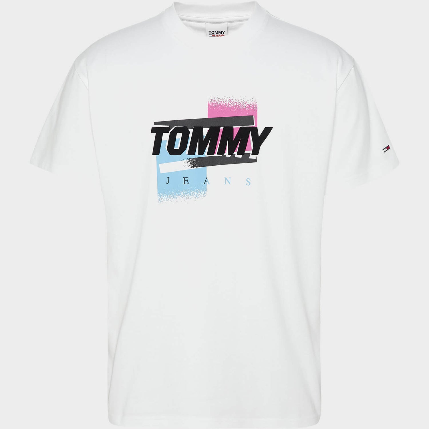 Tommy Jeans Men's Faded Colour Graphic T-Shirt - White