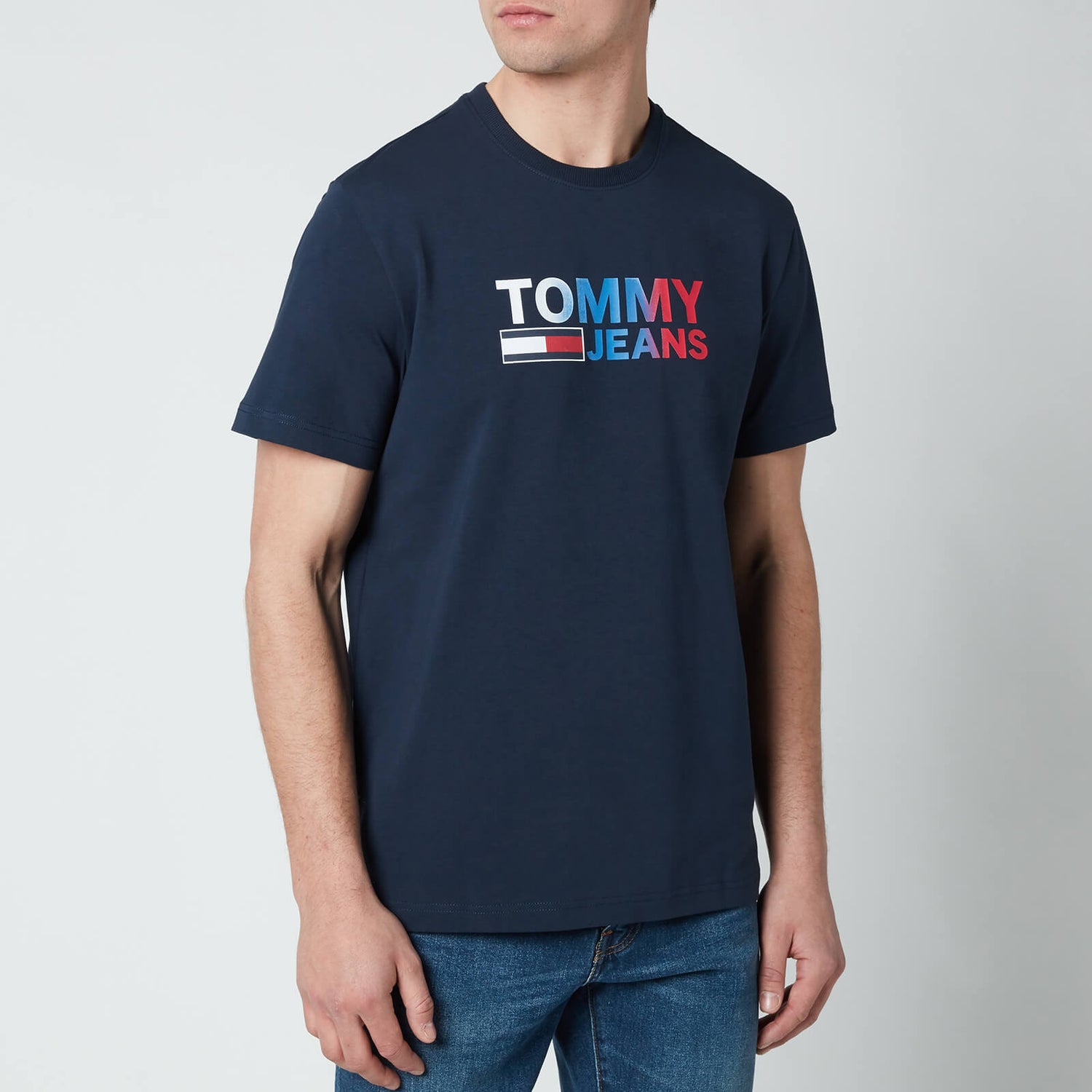 Tommy Jeans Men's Colour Corporation Logo T-Shirt - Twilight Navy