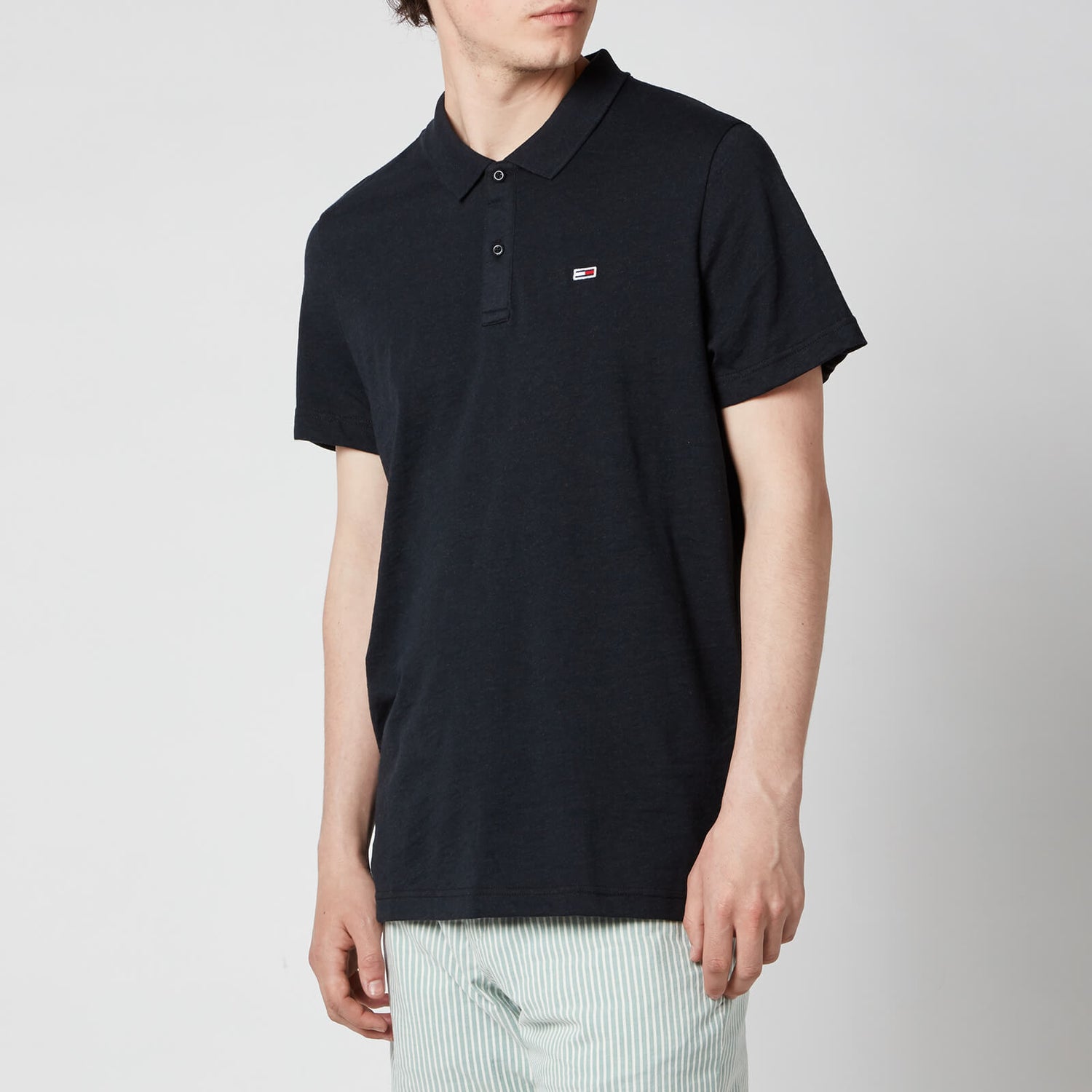 Tommy Jeans Men's Essential Jersey Polo Shirt - Black