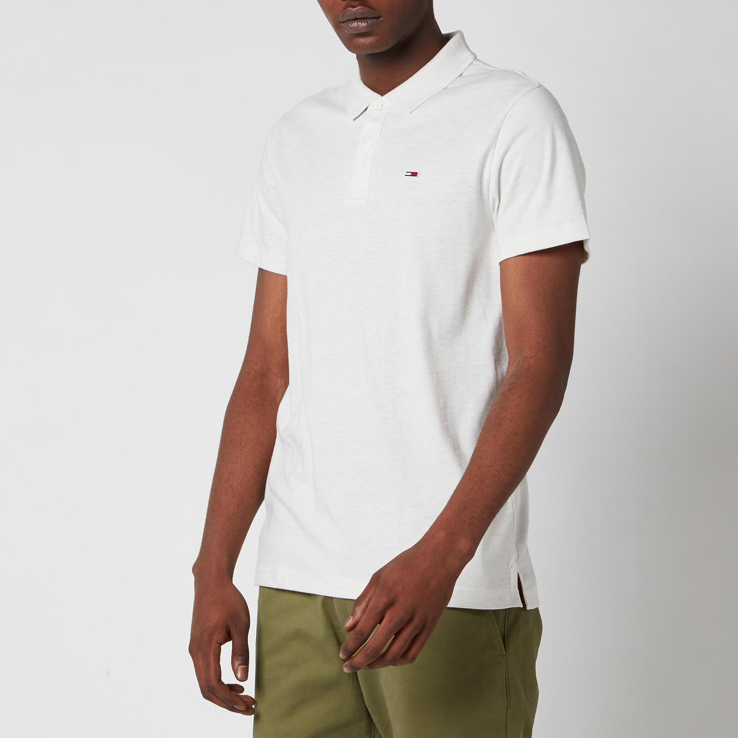 Tommy Jeans Men's Essential Jersey Polo Shirt - White