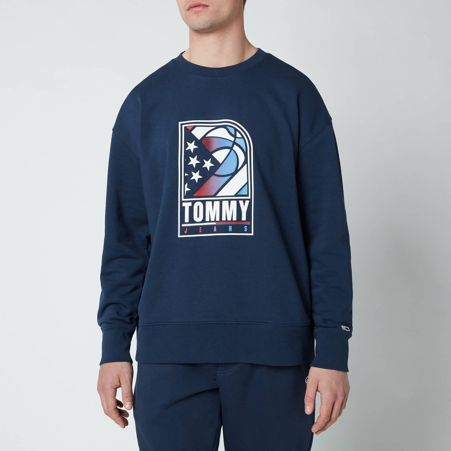 Tommy Jeans Men's Basketball Logo Crewneck Sweatshirt - Twilight Navy