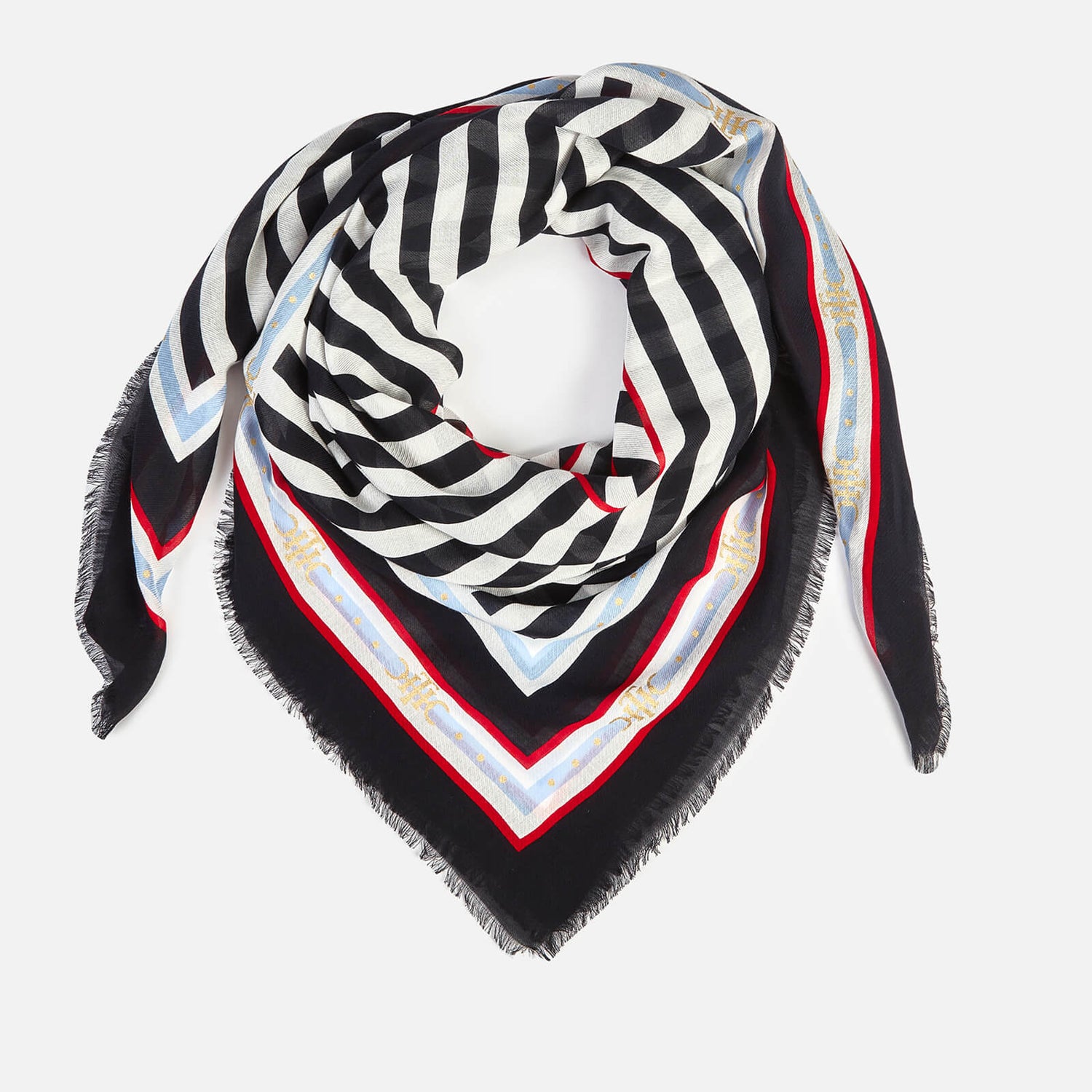 Tommy Hilfiger Women's TH Stripe Square Scarf - Corporate