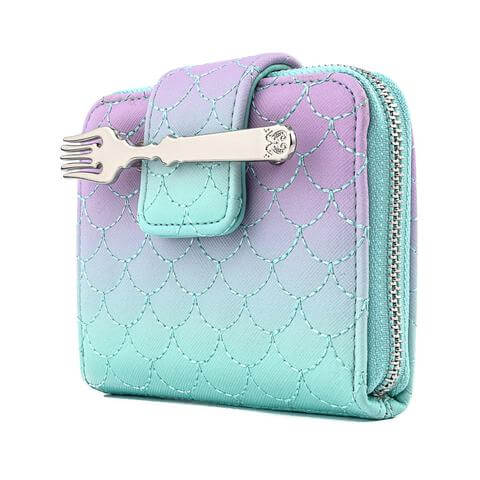 Loungefly Disney Little Mermaid Ombre Scales Zip Around Wallet