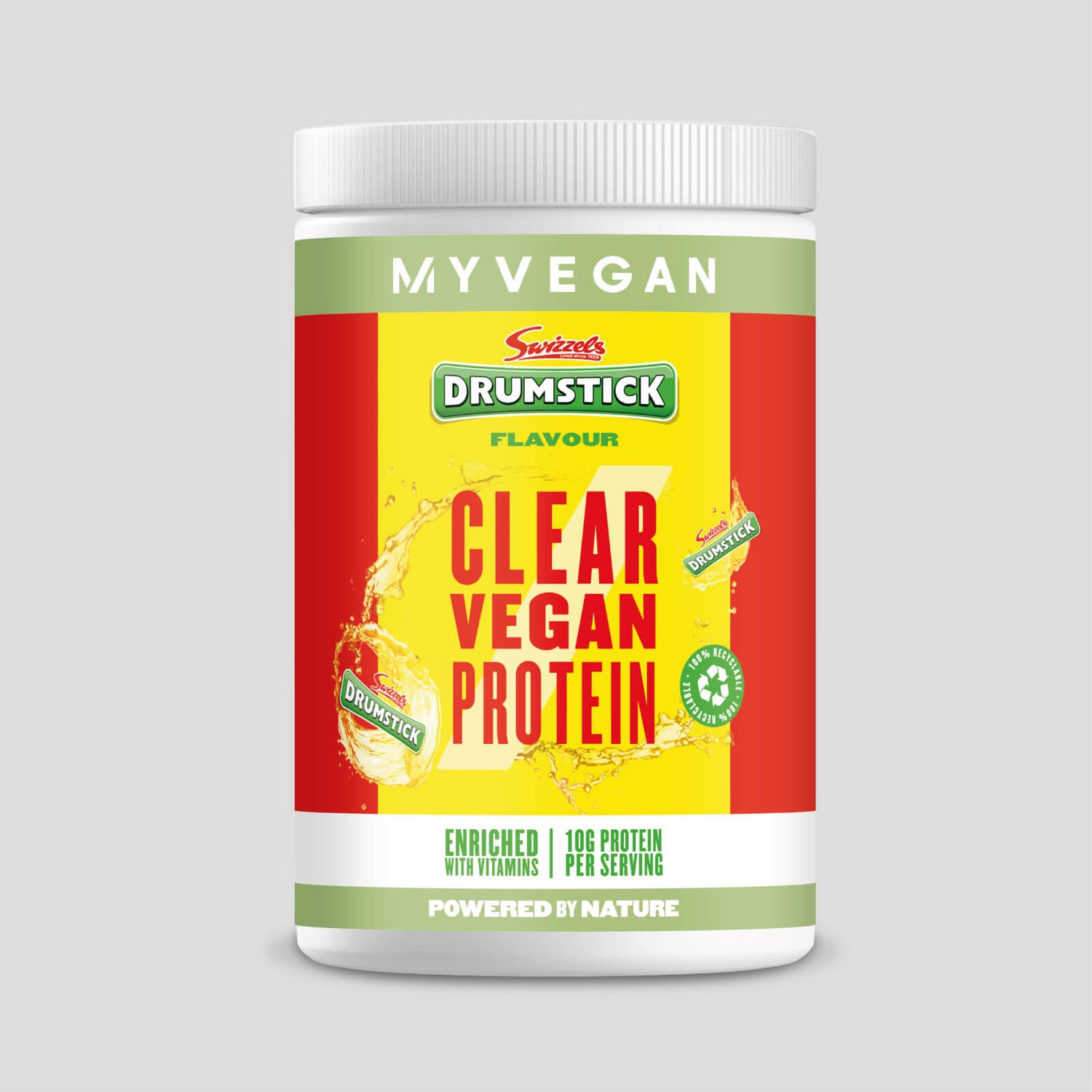 Clear Vegan Protein - 10servings - Swizzels - Drumsticks