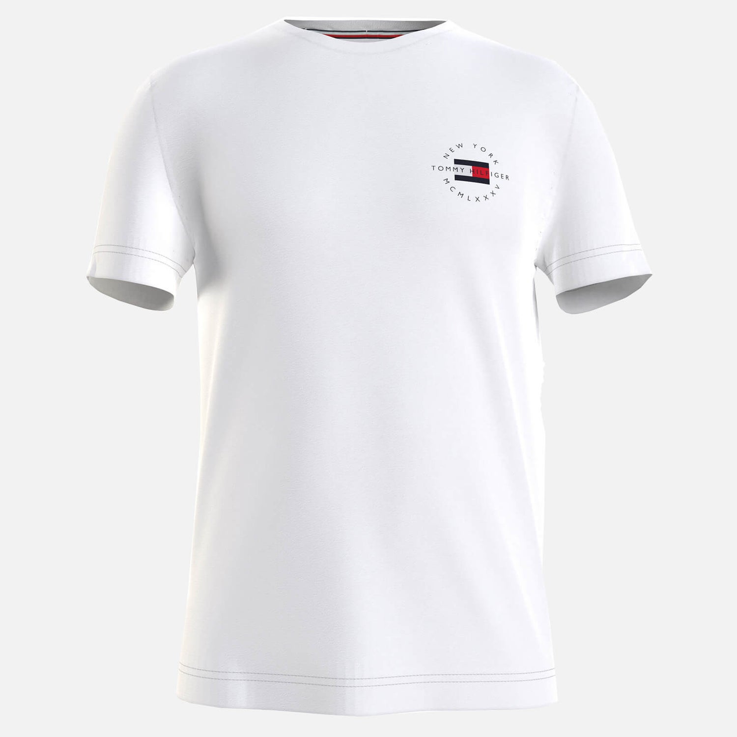 Tommy Hilfiger Men's Chest Circle Corporation T-Shirt - White