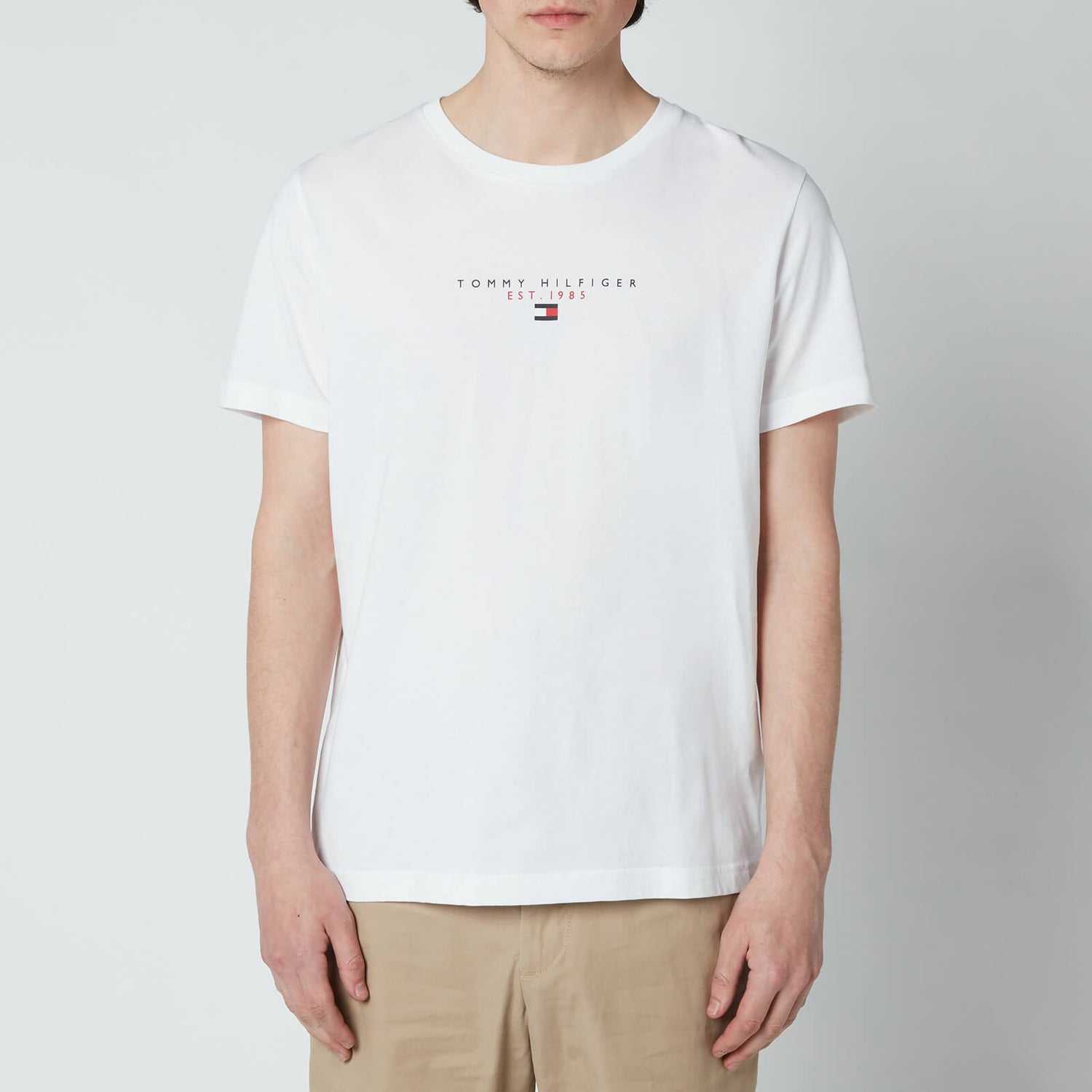 Tommy Hilfiger Men's Essential Chest Logo T-Shirt - White
