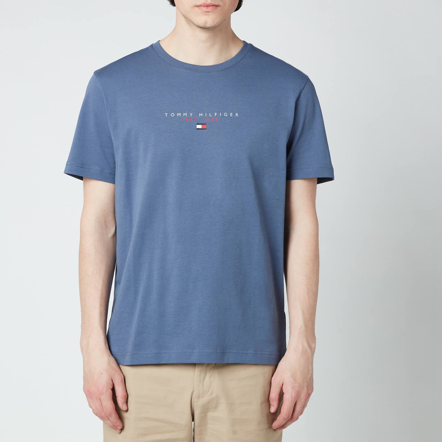 Tommy Hilfiger Men's Essential Chest Logo T-Shirt - Faded Indigo