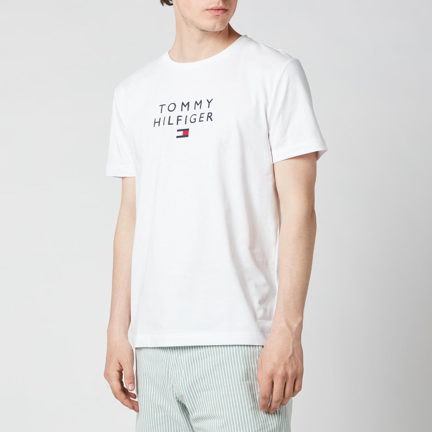 Tommy Hilfiger Men's Stacked Flag T-Shirt - White