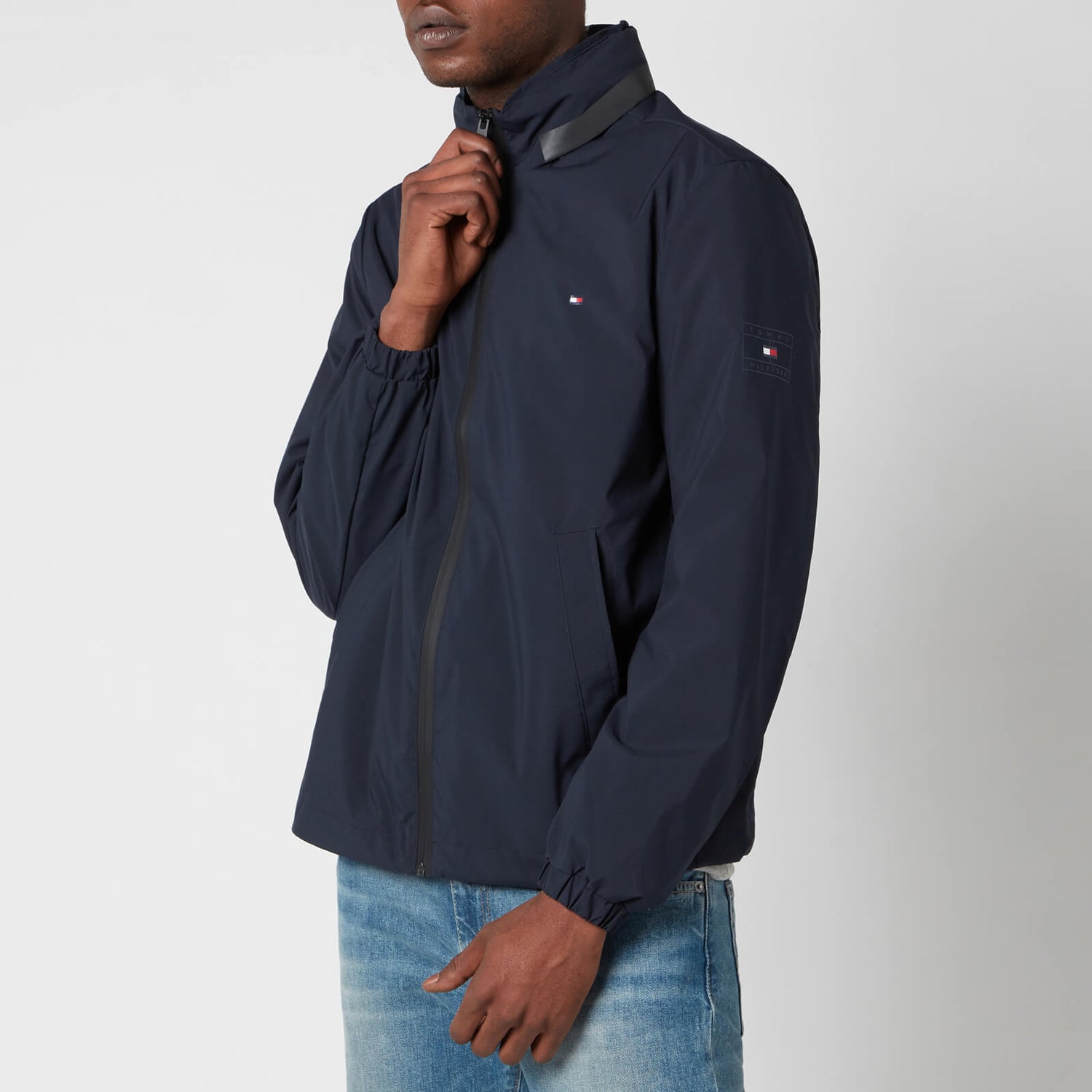 Tommy Hilfiger Men's Stand Collar Jacket - Desert Sky