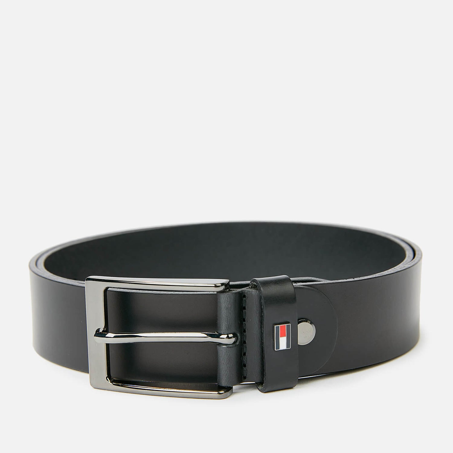 Tommy Hilfiger Men's Layton Adj 3.5 Leather Belt - Black
