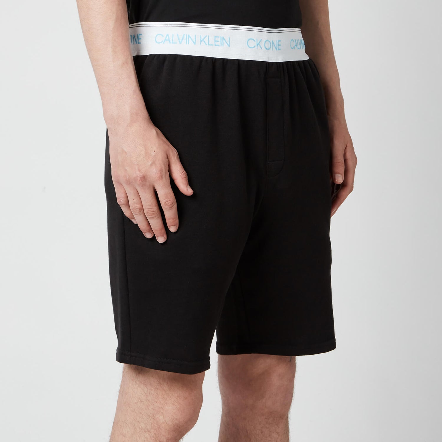 Calvin Klein Men's Contrast Waistband Sleep Shorts - Black