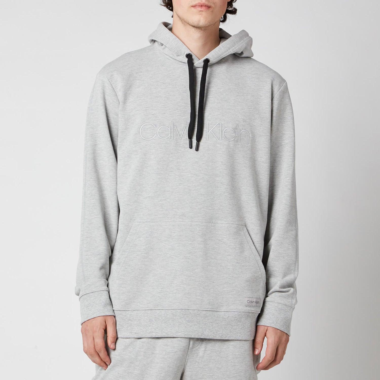 Calvin Klein Men's Pullover Chest Logo Hoodie - Grey Heather